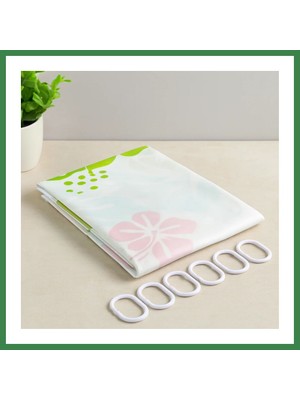 Bezos Pvc Banyo Duş Perdesi 90X180 cm - 2'li, 12 Halka BEZOS16