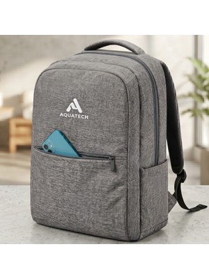 Ttt Laptop Sırt Çantası - Gri - Iç Bölmeli - Bilgisayar Korumalı