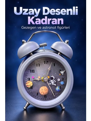 Uravas Store Uraselect Çift Çanlı Analog Çalar Saat Dekoratif Masa Saati