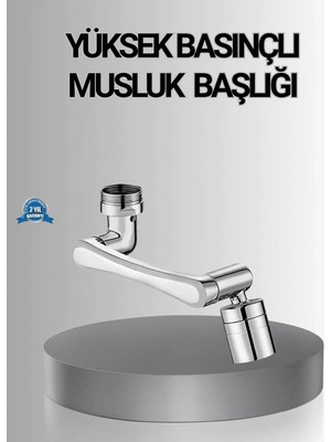 Uravas Store Uraselect 1080° Dönebilen Musluk Başlığı Robotik Kol Havalandırıcı Çok Yönlü Su Yönlendirme