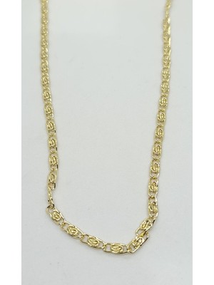 Nd Jewelry Venezia Desenli Oval Halkalı Gold Zincir Kolye (60 cm)