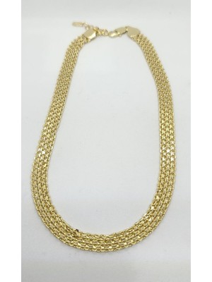Nd Jewelry Milena Kalın Hasır Gold Zincir Kolye (45+5 cm)