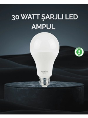 Uravas Store Uraselect Şarjlı LED Ampul 30 Watt Soğuk Beyaz
