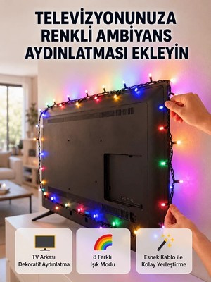 Uravas Store Uraselect 8 Modlu LED Işık Zinciri Iç Mekan Dekoratif Aydınlatma Yeni Nesil