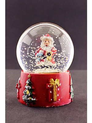 Uravas Store Uraselect Yeni Yıl 2023 Noel Baba Tasarımlı 9 cm Orta Boy Işıklı Kar Küresi 2b