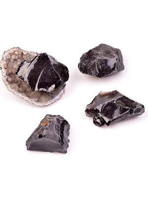 Siyah Obsidyen Taşı Ham Kütle