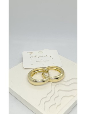 Nd Jewelry Bella Bombeli Gold Halka Küpe