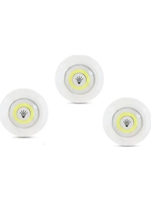 Uravas Store Pratik Kablosuz 3'lü LED Lamba Seti Ile