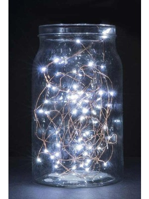 Uravas Store Uraselect Peri LED Işık 5 Metre Beyaz Dekor Lambası 50 Ledli