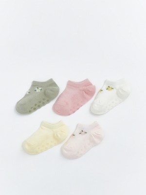 LC Waikiki Lcw Baby Yeşil Kız Bebek Patik Çorap 5'li