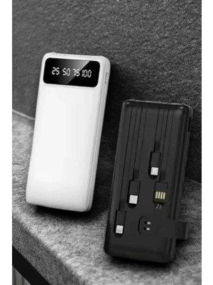 Uravas Store Uraselect Powerbank 20.000 Mah LCD Ekran USB Lightning Type-C Uyumlu Ios ve Android