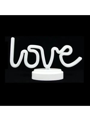 Uravas Store Uraselect Neon Işıklı Love Yazılı Masa Gece Lambası