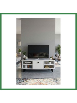 Bezos Vienna Tv Sehpası Suntalam Beyaz 136X44 cm BEZOS16