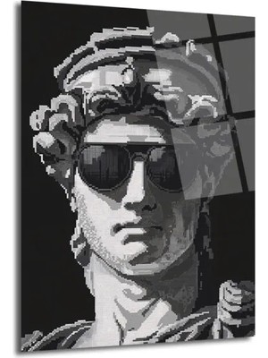 GLAZELLA Cool David Pixel Sanat Cam Tablo
