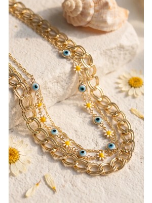 Uravas Store Şık Gold Renk Samanyolu Zincir Kadın Kolye