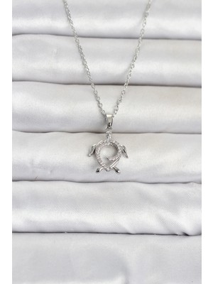Uravas Store Gümüş Renk Çelik Zincir Kolye 45 cm Caretta Caretta