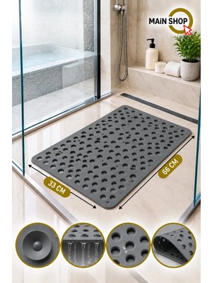 MAİN SHOP Vantuzlu Banyo ve Duşakabin Kaydırmaz Paspas, Küvet Içi Mat 33X66 cm (M-141)