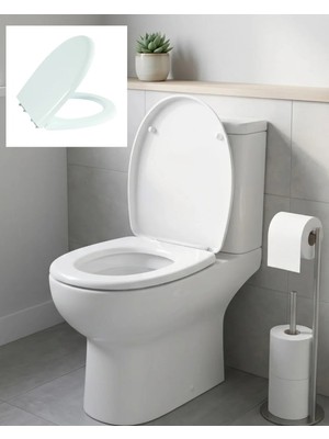 Uravas Store Urprime Urprime® Standart Klozet Kapağı Kolay Montaj Dayanıklı Plastik Universal Uyumlu Tasarım
