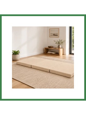 Bezos Üç Parçalı Katlanır Minder · 60 × 180 × 7 cm | Krem | Iç Mekân BEZOS16