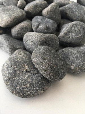 Ekodoğa Siyah Bazalt Taş, 15 Kg, 2,5-4 Cm, Bahçe Yer Döşemesi