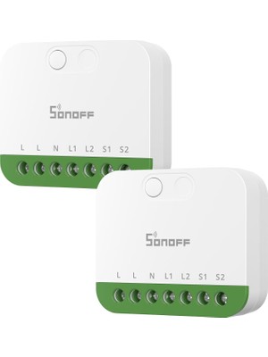 Mını Duo, Wifi Üzerinden Matter, 2 Kanallı Wifi Akıllı Anahtar, 16A Toplam Yük, Uzaktan ve Otom