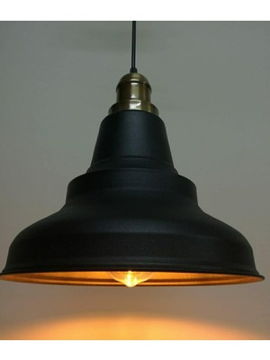 Tr Rsylight Retro Metal Sarkıt Avize Rustik Tekli Sarkıt Siyah Eskitme Cafe Mutfak Aydınlatma Siy