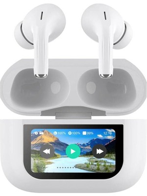 Tr BTK-ZR76 Anc Özellikli Dokunmatik LCD Ekranlı Tws Kulak Içi Bluetooth V5.4 Kulaklık