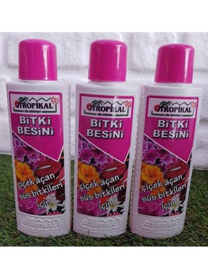 Tr Bitki Besini 3 Adet 225 ml Çiçekli Bitkilere Özel Çiçek Açtıran Sıvı Gübre Çiçek Ço�