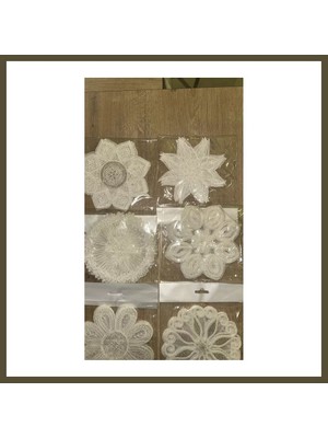 Northcity 6 Lı Dantel Kahve Sunumluğu 15X15 cm Asorti Desenli Fincan Altlığı Takımı Bx