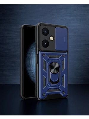 Astraltech Vivo Y27 Kılıf - Pars Lens Yüzüklü Silikon - Lacivert