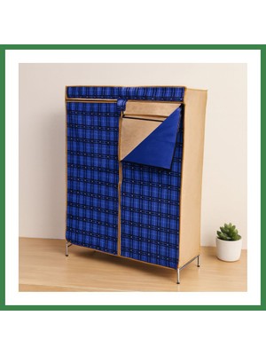 Bezos Portatif Metal Iskelet Bez Gardrop 42X106X150 cm BEZOS16