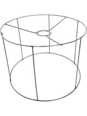 Veramoni Silindir Makrome/kurdela Abajur Çember Teli 26CM-20 cm Orta Boy Kendin Yap