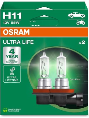 Str Store Ampul H11 Ult 55W 12V PGJ19-25X2TRQR2B Ultralife - Osr 64211ULT-2HB