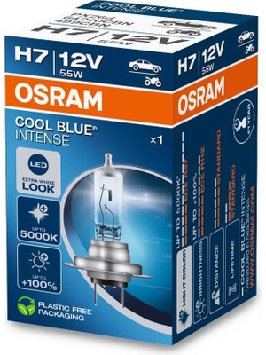 Str Store Ampul 12V H7 55W Cool Blue Intense Serisi%20 Fazla Beyaz Işık Osr 64210CBN