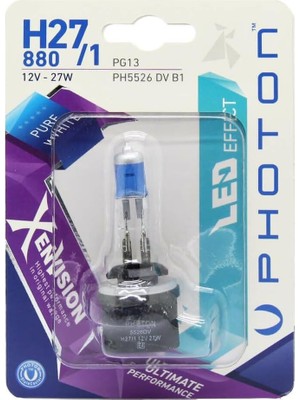 Str Store Ampul H27/1 880 12V 27W Xen Vision (Tekli Blister) (Beyaz Işık) 6000K Pht PH5526 Dv B1