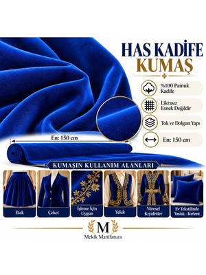 Mekik Manifatura Has Kadife Kumaş Likrasız ( Pamuk Kadife)