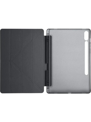 İlkyaz Fashion If Galaxy X610 Tab S9 Fe Plus 12.4 Kılıf Kalemlikli Mars Tablet Kılıfı - Siyah