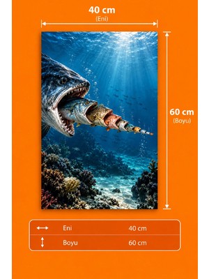 Veramoni 40X60 Kanvas Tablo Küçük Balık Çok Renkli Renk