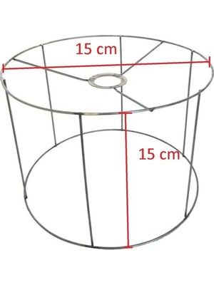 Veramoni Silindir Makrome/kurdela Abajur Çember Teli 15CM-15 cm Küçük Boy Kendin Yap Siyah Renk
