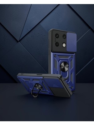 Astraltech Xiaomi Redmi Note 13 4g - Kılıf, Pars Lens Yüzüklü Silikon - Lacivert