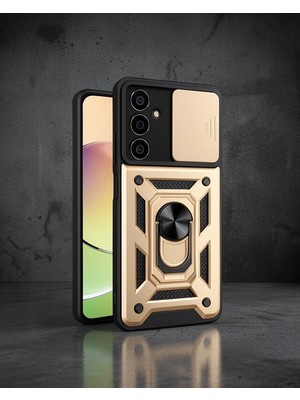 Astraltech Samsung Galaxy A25 5g Kılıf - Pars Lens Yüzüklü Silikon - Gold