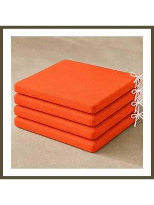 Northcity 4’lü Düz Bağcıklı Sandalye Minderi · 40 × 40 × 4 cm | Turuncu | 40 × 40 × 4 cm · 4 Adet Bx