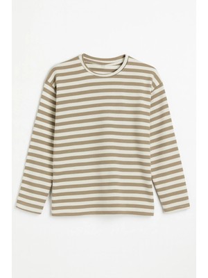 Veramoni Unisex Çocuk Tişört Uzun Kollu Pamuklu Üst