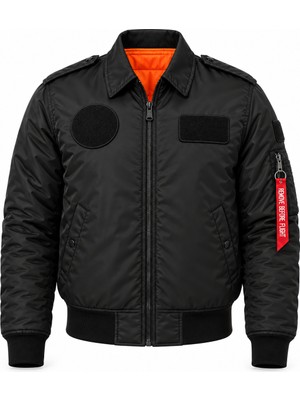 CREWTURK YAKALI Pilot Montu Siyah Kumaş SYK88_S