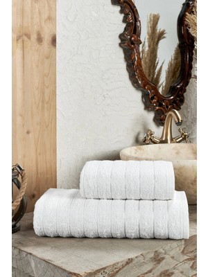 Veramoni Fluffy 2'li Banyo Havlu Seti Krem Premium