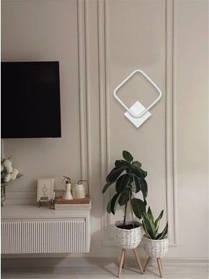Rafta Legacy Kira Aplik Modern Tasarım Beyaz Renk Gün Işığı Ledli Banyo - Mutfak - Salon LED Duvar Aplik Beyaz
