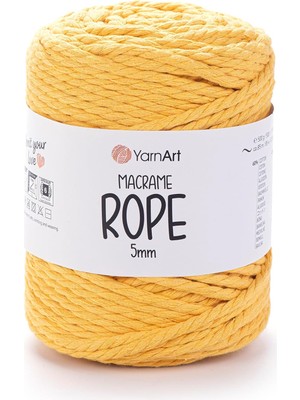 Rafta El Örgü Ipi Macrame Rope 5 Mm, 764, 2X500 gr