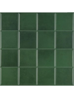 Rafta 3D Kendinden Yapışkanlı Duvar Karosu 30,5 cm x 30,5 cm (4 Adet) (Yeşil)