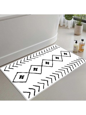 Rafta Tr Banyo Paspası, Yumuşak Banyo Halısı, Kaymaz Dot Tabanlı, Su Emici, Makinede Yıkanabilir - 40 x 60 cm