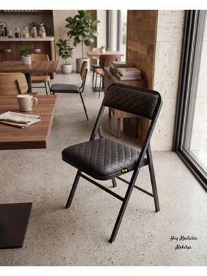Hey Modüler Mobilya Hey Katlanır Baklava Deri Sandalye Mutfak Yemek Balkon Bahçe Otel Kafe Katlanır Sandalye